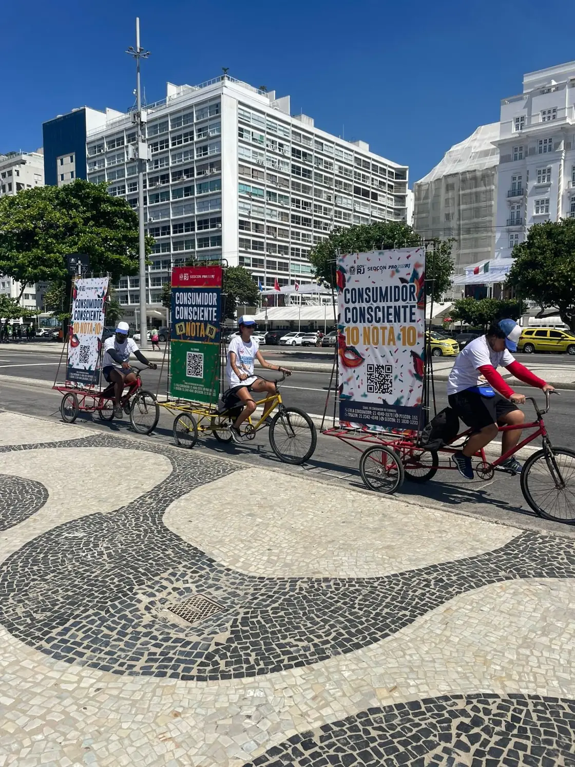 Bikedoor no calçadão de Copacabana